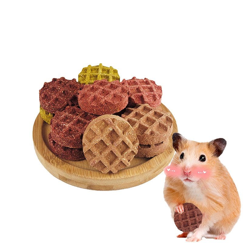 Timothy Hay Waffle Treats For Rabbit, Hamsters, Guinea Pigs, Chinchillas & Small Rodents