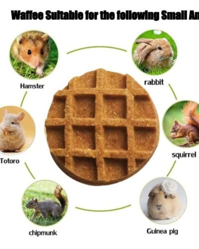 Timothy Hay Waffle Treats For Rabbit, Hamsters, Guinea Pigs, Chinchillas & Small Rodents