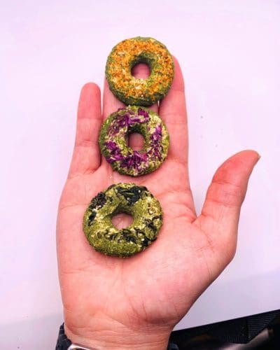 5 Pack Timothy Hay Floral Donuts Timothy Hay Grass Treat For Rabbit, Hamsters, Guinea Pigs, Chinchillas & Small Rodents