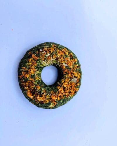 5 Pack Timothy Hay Floral Donuts Timothy Hay Grass Treat For Rabbit, Hamsters, Guinea Pigs, Chinchillas & Small Rodents